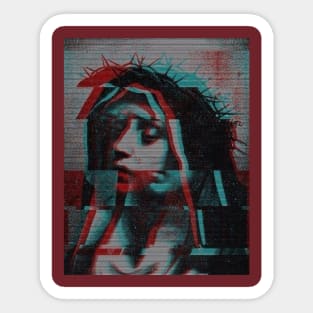 Vaporwave Weeping Mary Sticker